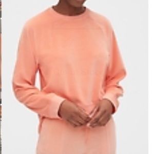 NWT gap velour sweatshirt. peach, small